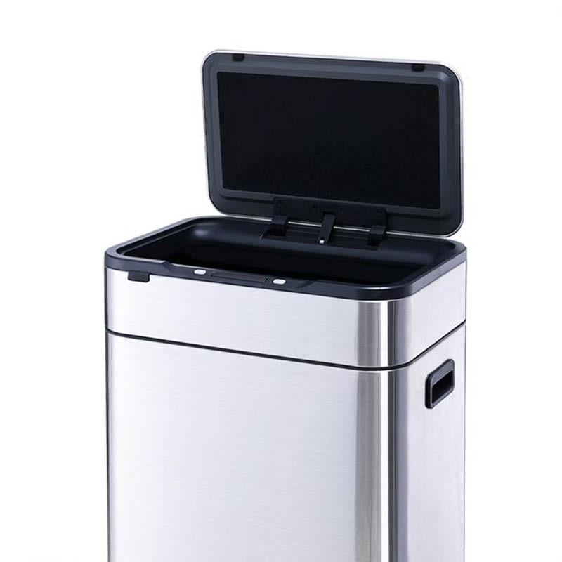 Відро для сміття сенсорне JAH на ніжках з внутрішнім відром 40 л Металік - фото 2