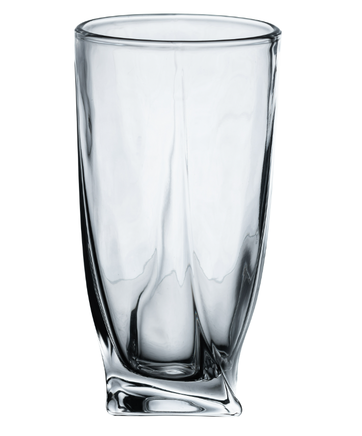 Набор стаканов из толстого стекла Quadro 6 шт. по 400 мл Прозрачный - фото 3