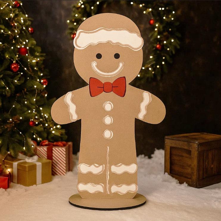 Статуэтка для фотозоны новогодняя пряник с бантиком 80 см (5279-21)