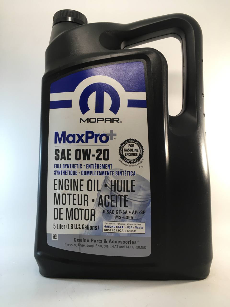 Моторное масло Mopar MaxPro SP GF-6A 0W-20 5 л (68524013AA)