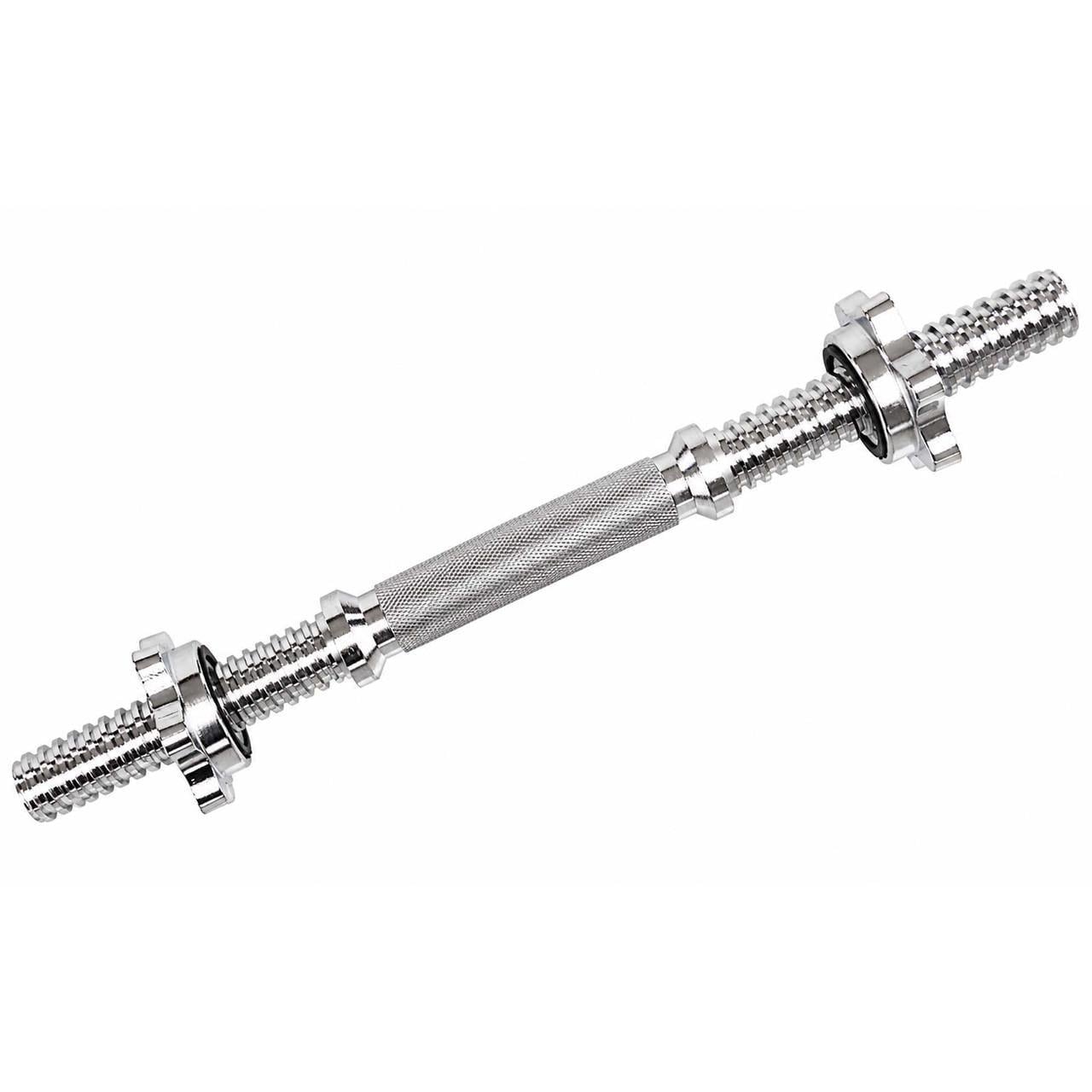 Гриф гантельный MDbuddy TA-9701-25-16 стальной хромированный с замками 41 см/ø 25 мм Хром (3119305798) Гриф гантельный MDbuddy TA-9701-25-16 стальной хромированный с замками 41 см/ø 25 мм Хром (3119305798)