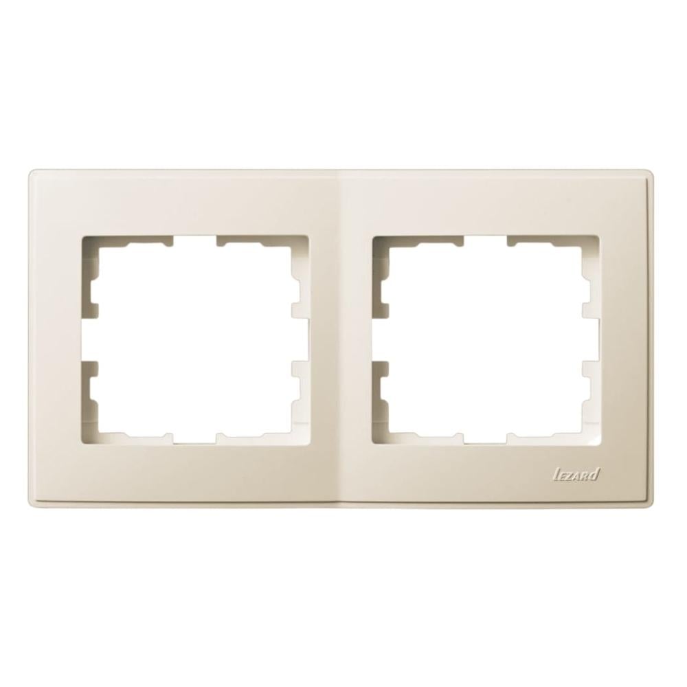 Рамка Lezard Lesya 2-местная горизонтальная Кремовый