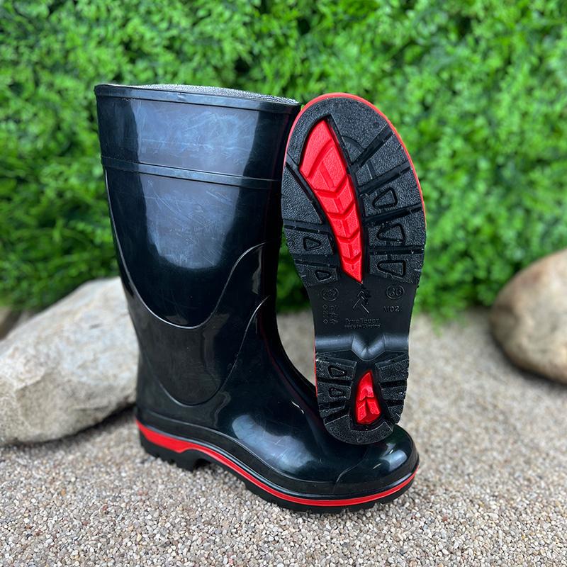 Гумові чоботи жіночі Е-004040-10 24 см p. 37 Чорний (77280249) - фото 4