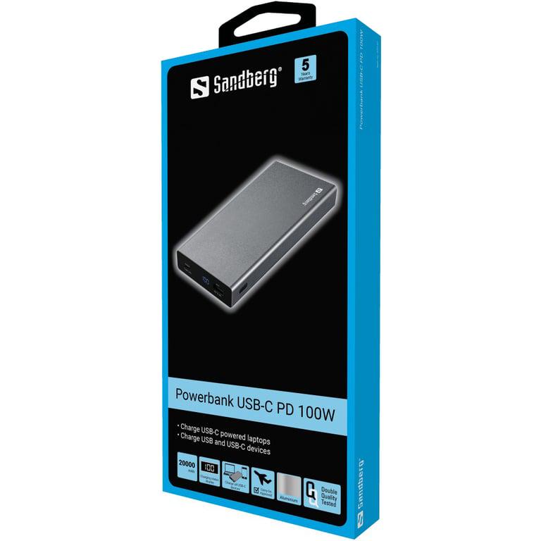 Повербанк Sandberg PD 88W 4,4A 20000 mAh USB 2хType-C OUT (420-52) - фото 2