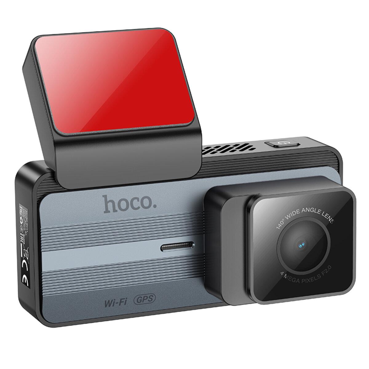 Автомобильный видеорегистратор Hoco DV11 driving recorder 2K display 3,69" GPS 2560х1440 Grey (6942007640169)