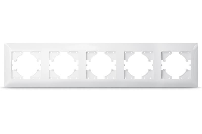 Рамка Videx на 5 місць горизонтальна Білий