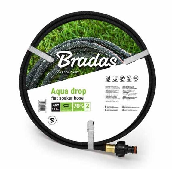 Шланг ирригационный Bradas AQUA-DROP FLAT 1/2" 7,5 м (WADF1/2075) - фото 1