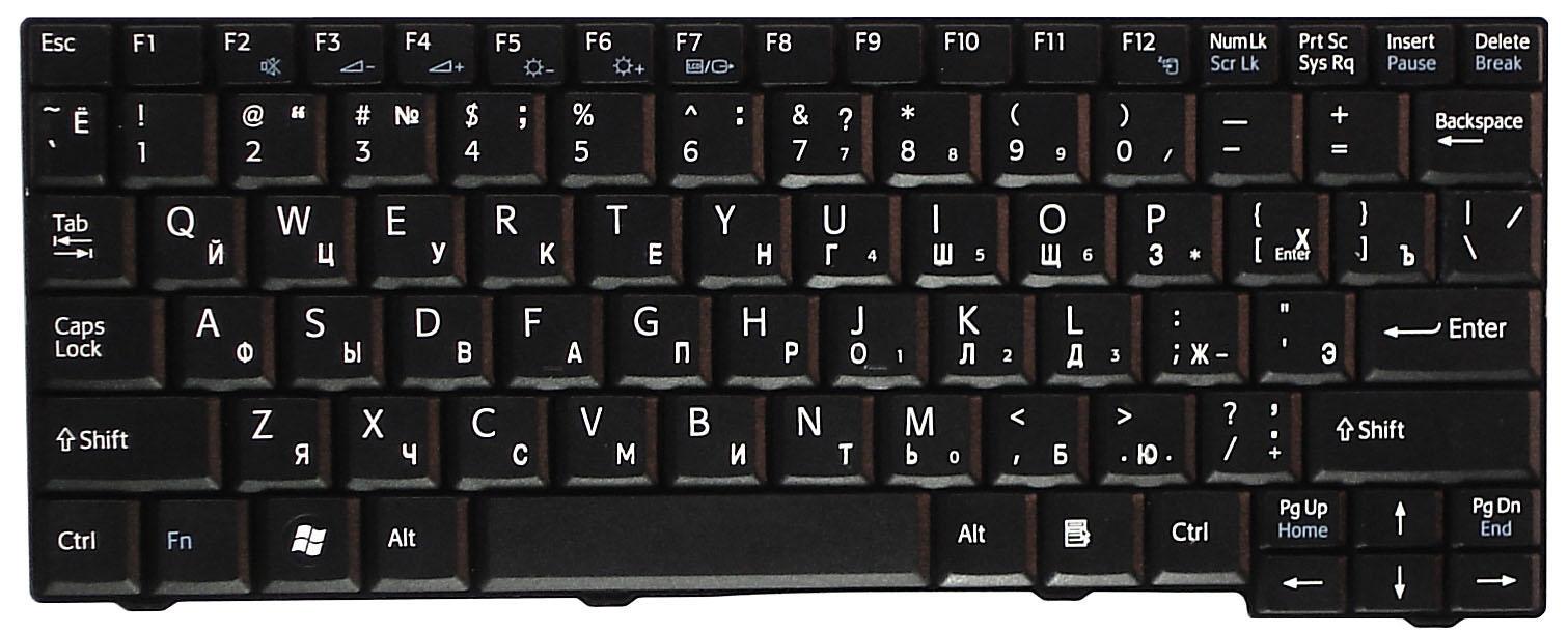 Клавиатура для ноутбука Sony Vaio VPC-M Black Клавиатура для ноутбука Sony Vaio VPC-M Black