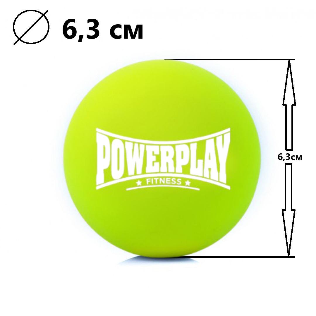 Массажный силиконовый мяч PowerPlay PP-4354 Silicone Lacrosse Ball 6,5 см Зеленый (A-013220) - фото 8
