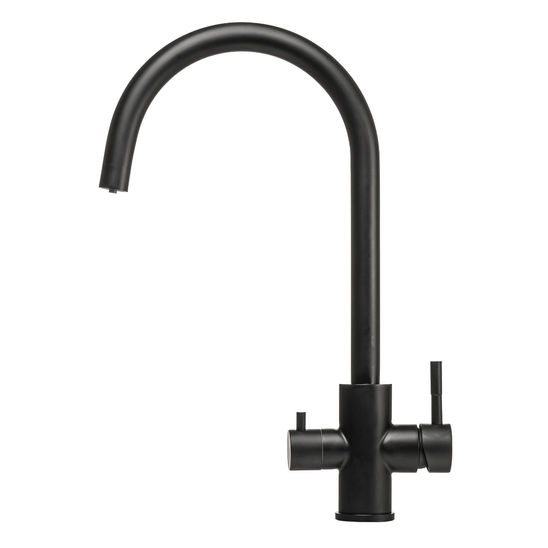 Смеситель для кухни MIXMIRA MS-0333-BB 000019175 на две воды Черный (108546)