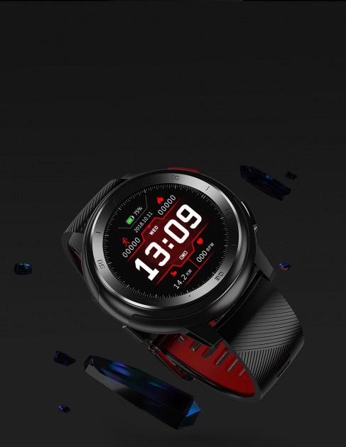 Смарт-годинник DT68 з тонометром і ЕКГ Чорно-червоний - фото 7