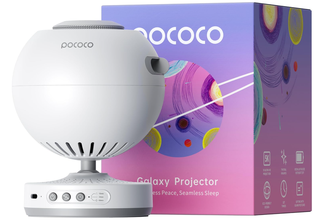 Ночник-проектор звездного неба LED POCOCO Galaxy Star Projector с оптическими дисками (3098657623)