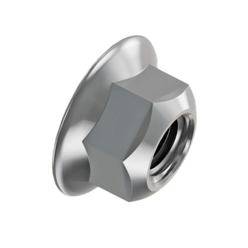 Гайка самостопорна з фланцем Metalvis М12 DIN6927 сталь 10 крок 1,75 під ключ 18 мм Delta-MKS 10 шт. (6P7000006PF12000D1)