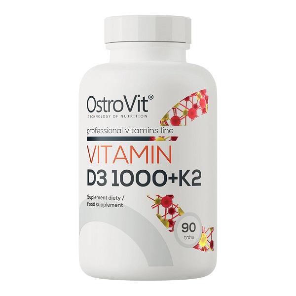 Вітамін D для спорту Ostrovit Vitamin D3 1000/K2 90 таблеток (000021049)