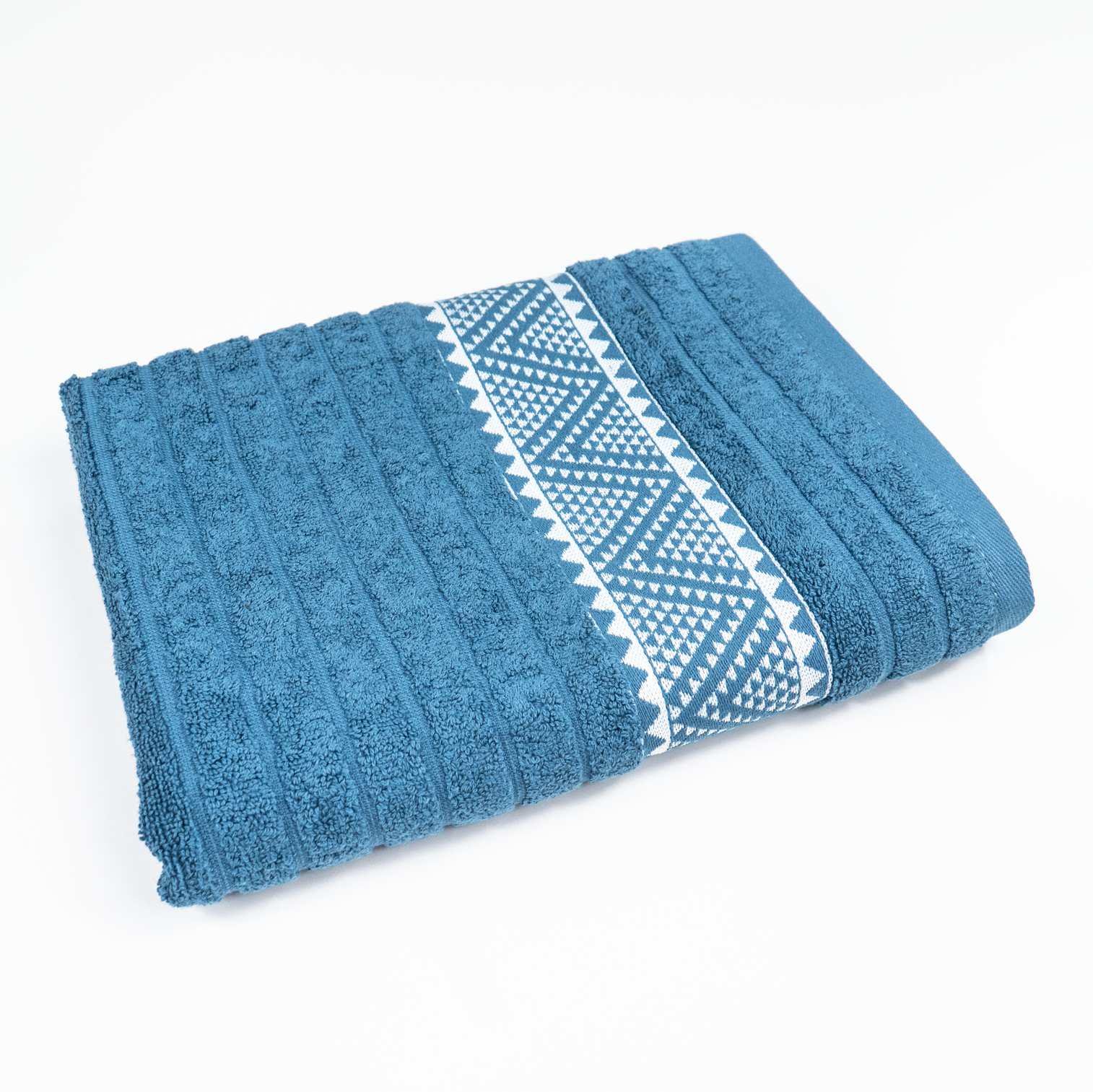 Полотенце махровое для лица и рук GM Textile Зипп 50х90 см Синий (500-90-zipp-blue)