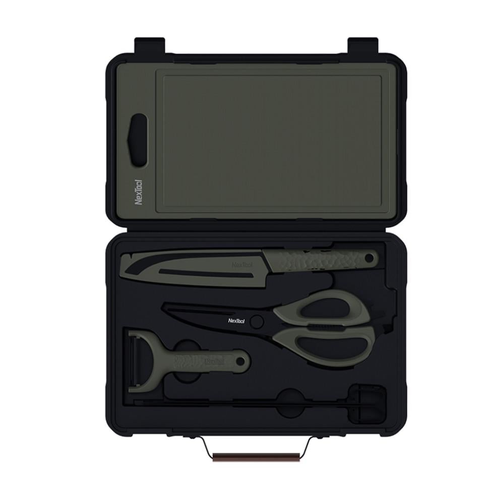 Набор для барбекю NexTool Barbecue Tool Set NE20261 313х240х39 мм 5 предметов в кейсе Black/Olive (33352617)