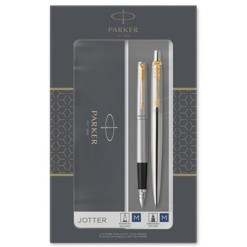 Набір ручок Parker Jotter 17 SS GT FP + BP Duosets 16 092b19 у подарунковій упаковці