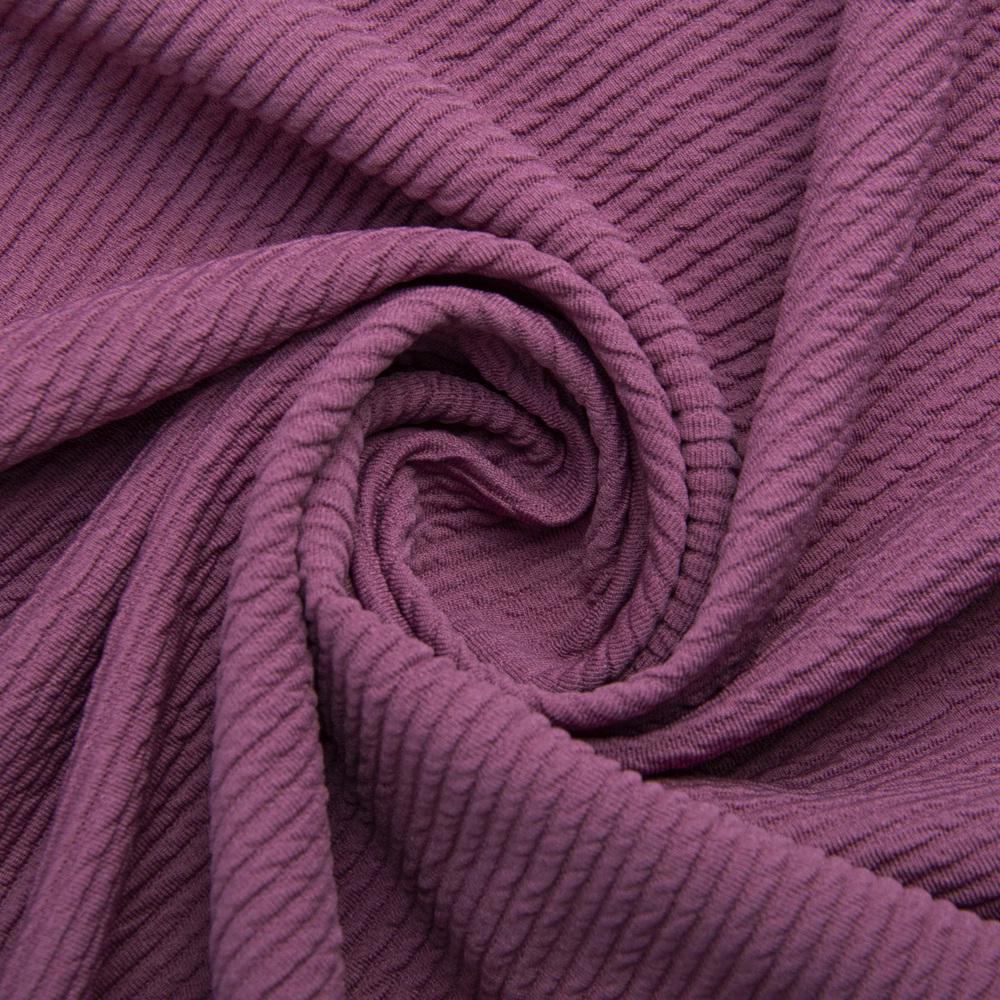 Ткань трикотаж жаккард Арнела Темно-лиловый (23372)