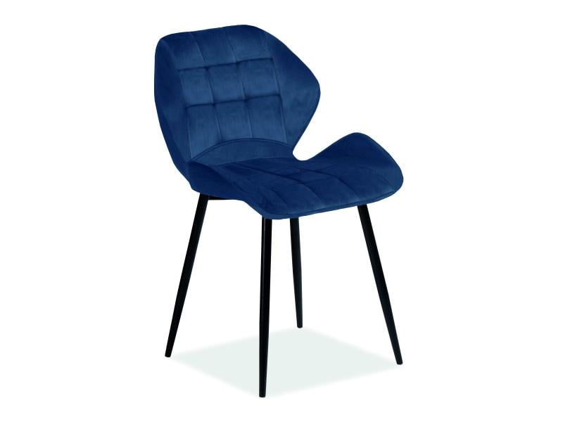 Стул HALS velvet Черный/Синий (HALSVCGR)