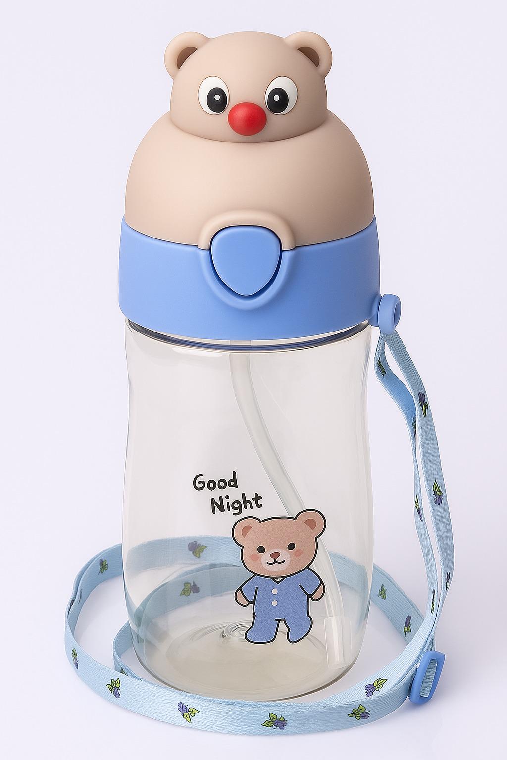 Бутылка-поилка детская с трубочкой / ремешком 580 мл (R99869)