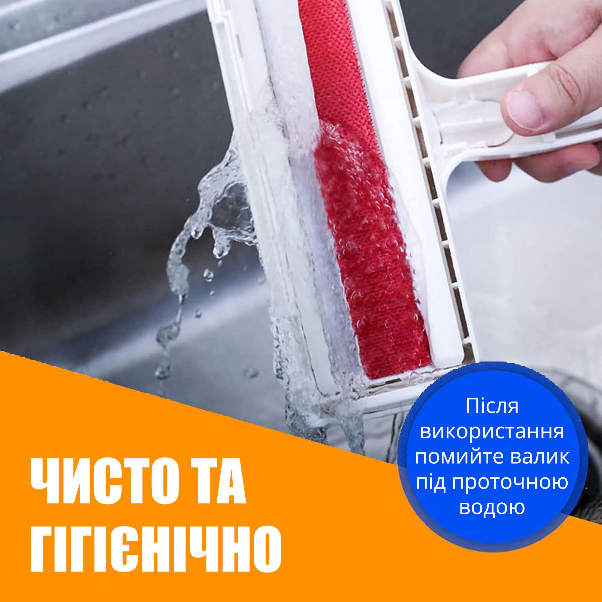 Щетка-ролик для сбора шерсти Fur Remover со встроенным контейнером Белый (00217) - фото 8