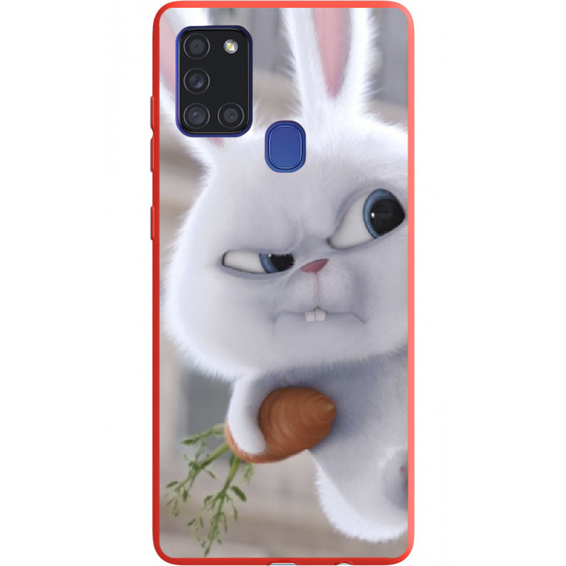 Чохол Boxface Samsung A217 Galaxy A21s Rabbit Snowball Червоний силікон  (40006-up1116-40429)