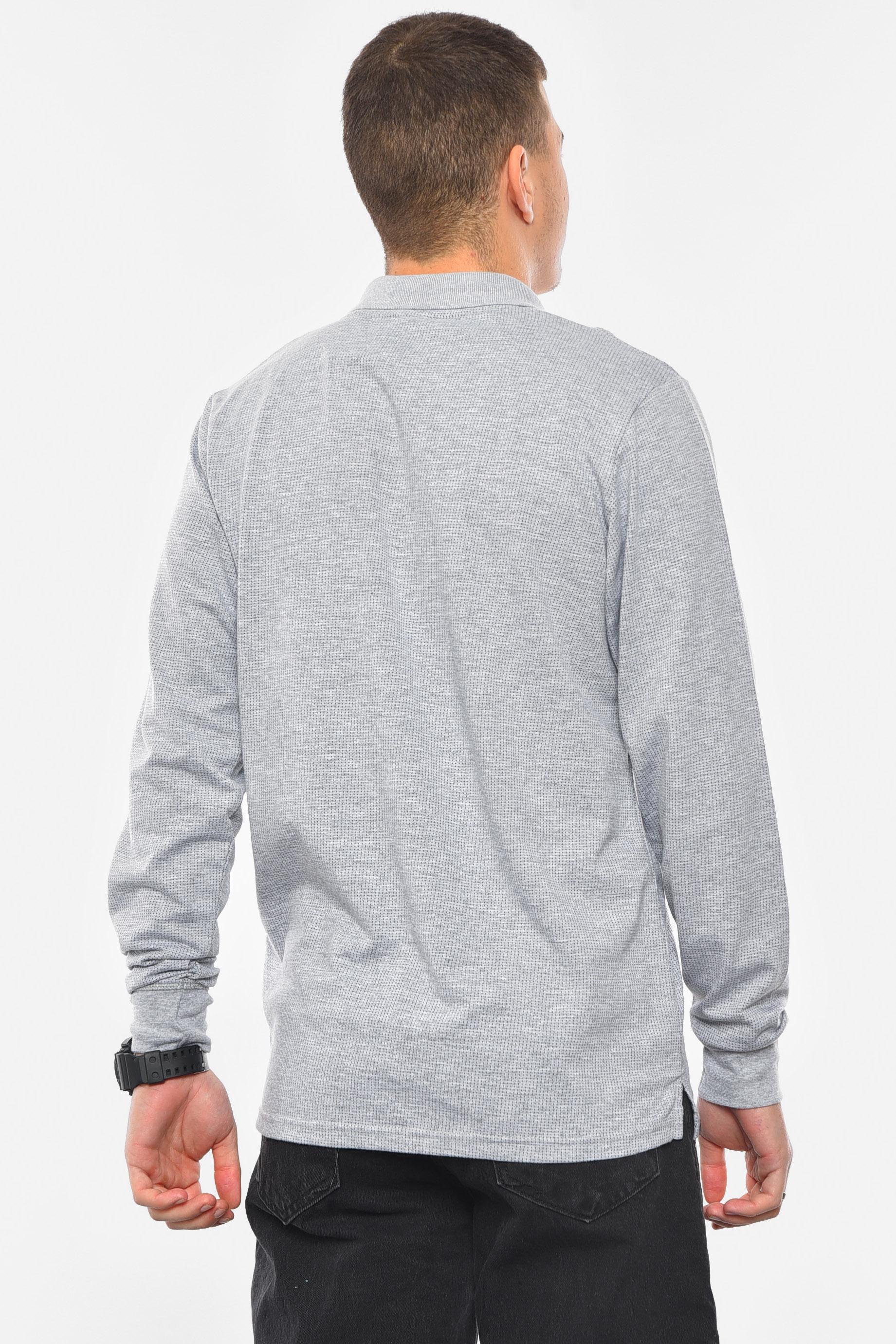 Кофта поло чоловіча напівбатальна XL Сірий (193065) - фото 3 Кофта поло чоловіча напівбатальна XL Сірий (193065) - фото 3