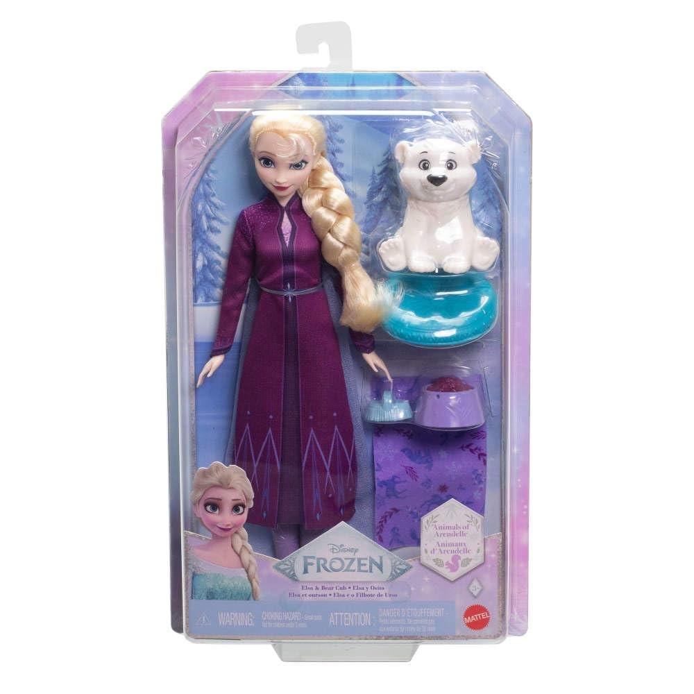 Кукла Disney Frozen Эльза с маленьким медвежонком