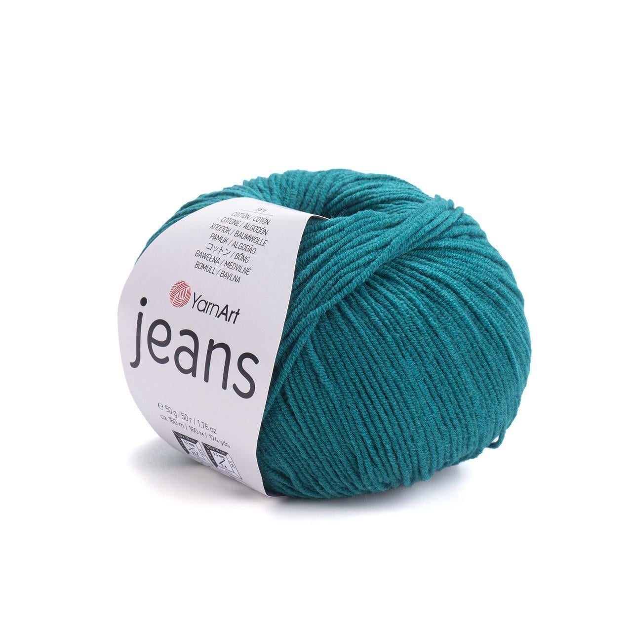 Пряжа для вязания YarnArt Jeans 50 г 160 м Водная синь №63 (2765024767) Пряжа для вязания YarnArt Jeans 50 г 160 м Водная синь №63 (2765024767)