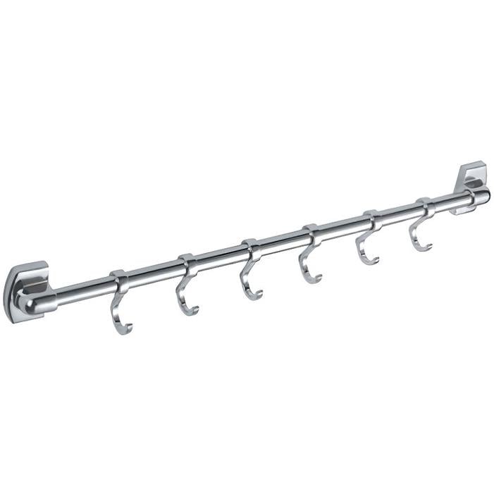 Планка с крючками для полотенец Haiba HB209-6 HB0728 шестерной Хром (64503) Планка с крючками для полотенец Haiba HB209-6 HB0728 шестерной Хром (64503)