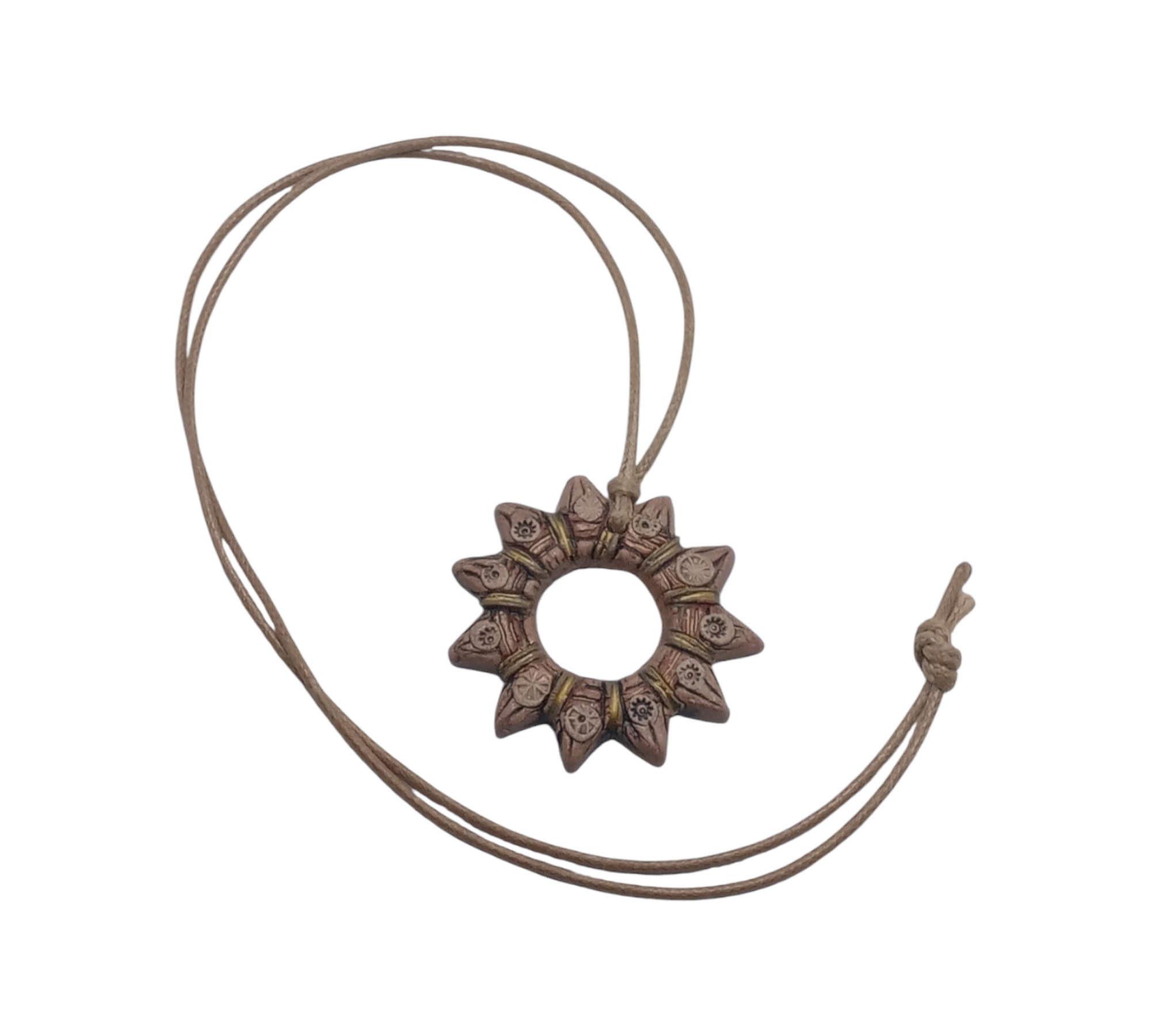 Подвеска ручной работы Звезда 2 этно керамика d 40 мм (1027) Подвеска ручной работы Звезда 2 этно керамика d 40 мм (1027)