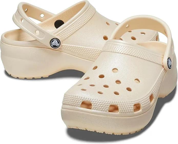 Сабо женские Crocs Classic Platform Shimmer Clog M9W11 р. 42 27 см Vanilla (208590) - фото 3