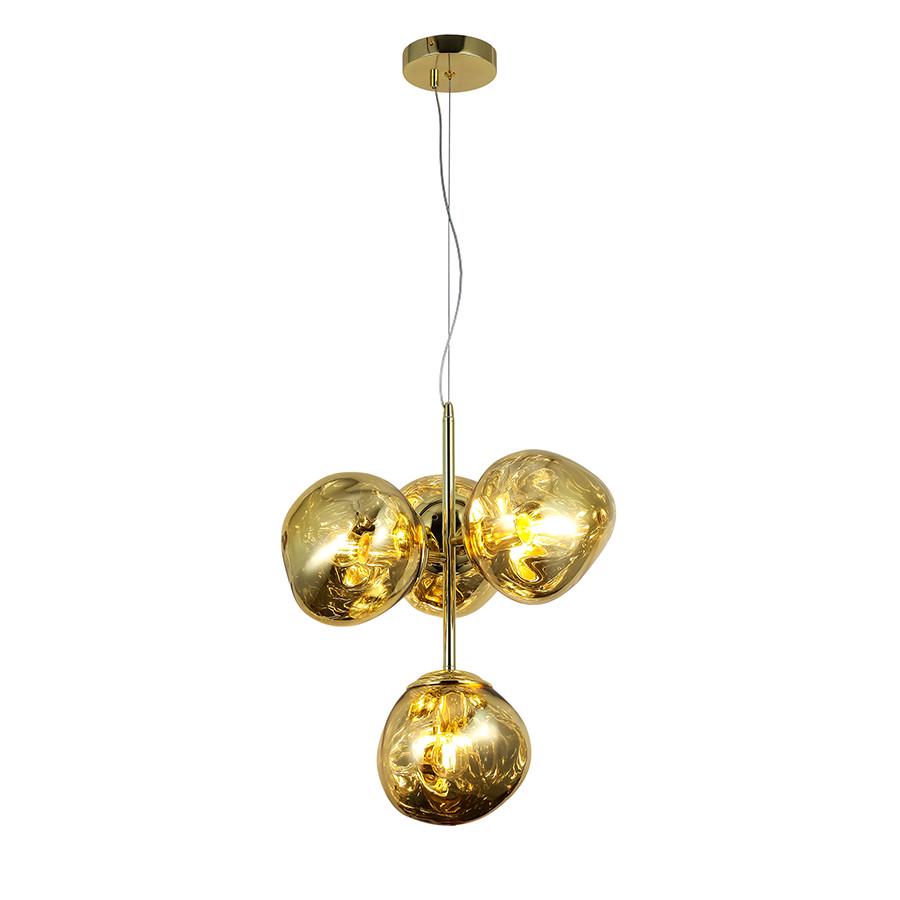 Люстра підвісна 793CH01-4 GD 180 E27 з 4 незвичайними плафонами Золотий - фото 4 Люстра підвісна 793CH01-4 GD 180 E27 з 4 незвичайними плафонами Золотий - фото 4