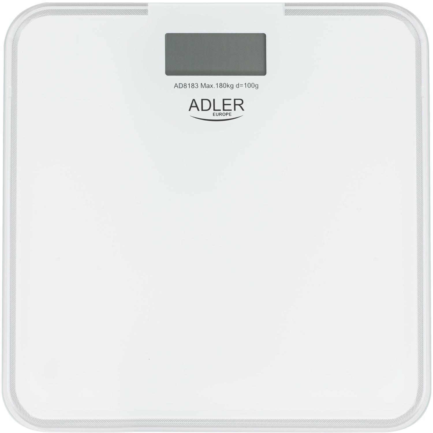 Ваги підлогові електронні Adler AD 8183 до 180 кг 2хАААА автовимкнення/синє підсвічування White (AD8183) - фото 4 Ваги підлогові електронні Adler AD 8183 до 180 кг 2хАААА автовимкнення/синє підсвічування White (AD8183) - фото 4