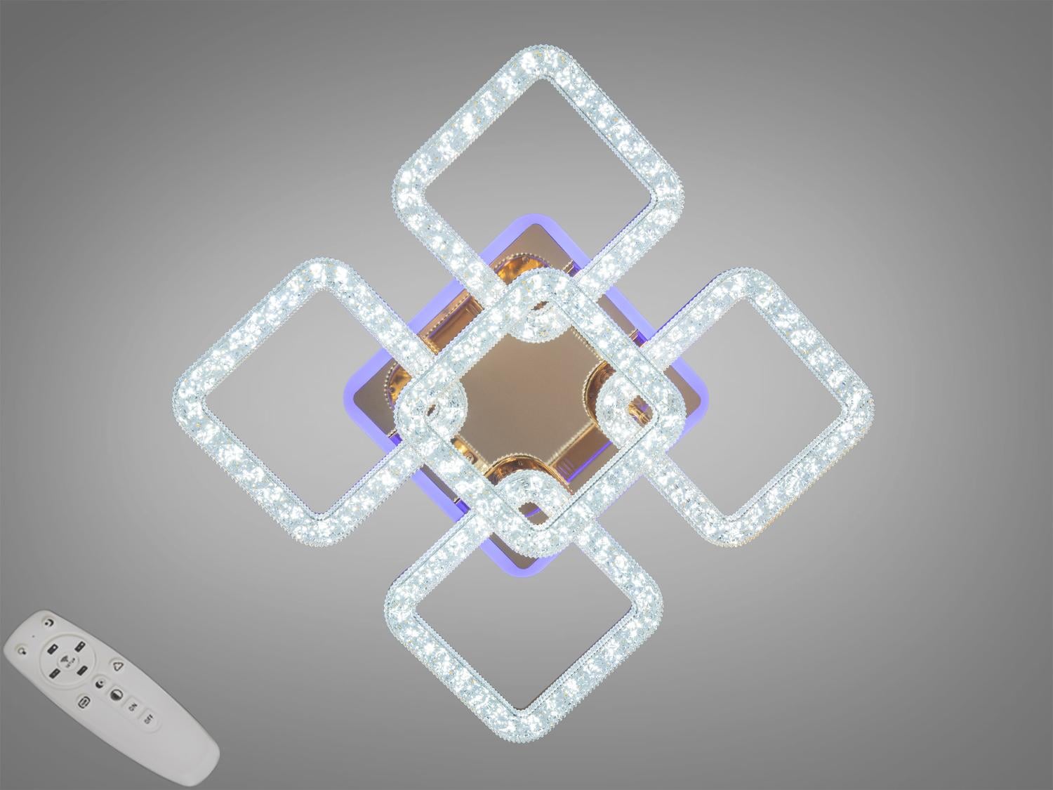 Люстра LED потолочная с диммером Diasha 80W 2205/4/1G 3col dim Золотистый