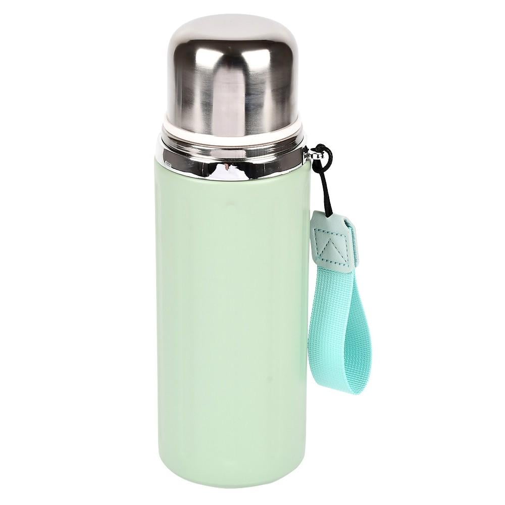 Термос із кнопковим дозатором та чашкою Stenson MT-5349-0.6 пластиковий з ручкою 600 мл М'ятний (63d0d073) - фото 1