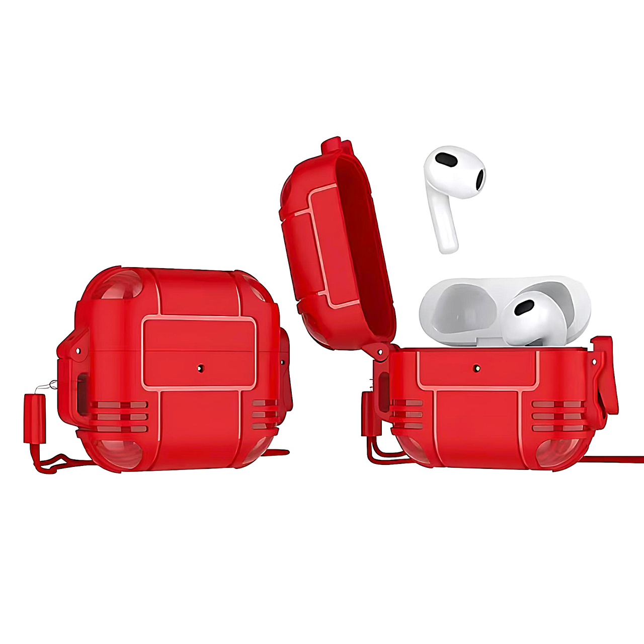 Чехол для наушников AirPods PRO с защелкой Red (1820960862) - фото 2 Чехол для наушников AirPods PRO с защелкой Red (1820960862) - фото 2