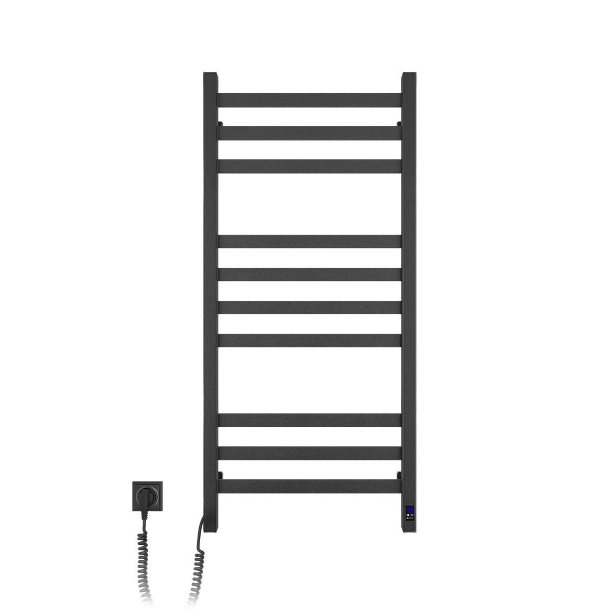 Рушникосушарка електрична Авангард Sensor лівобічна з таймером 480х1000 мм Чорний муар (23917503)