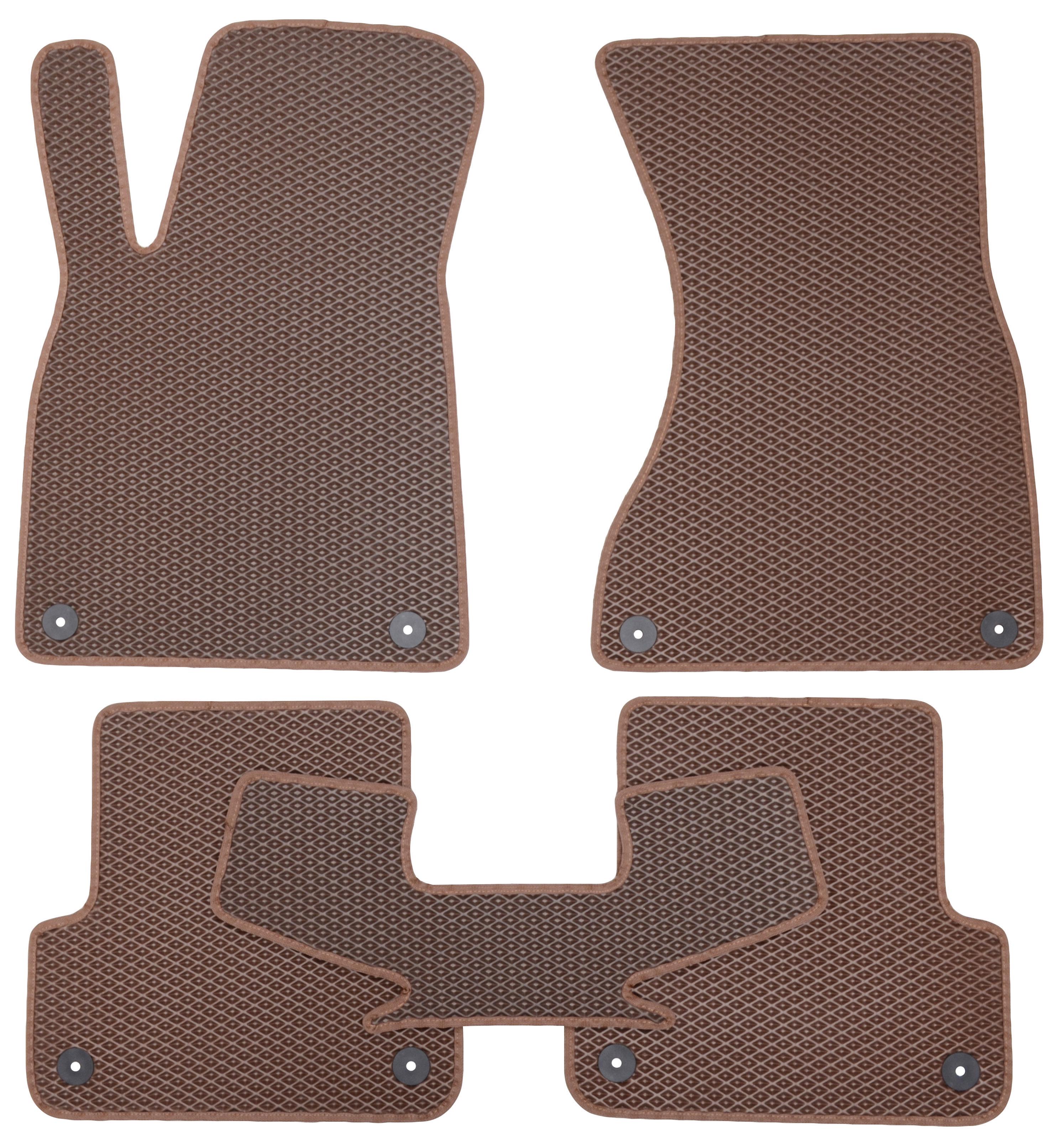 Коврики в салон для Audi A7 '10-17 EVA-полимерные Коричневый (176234)