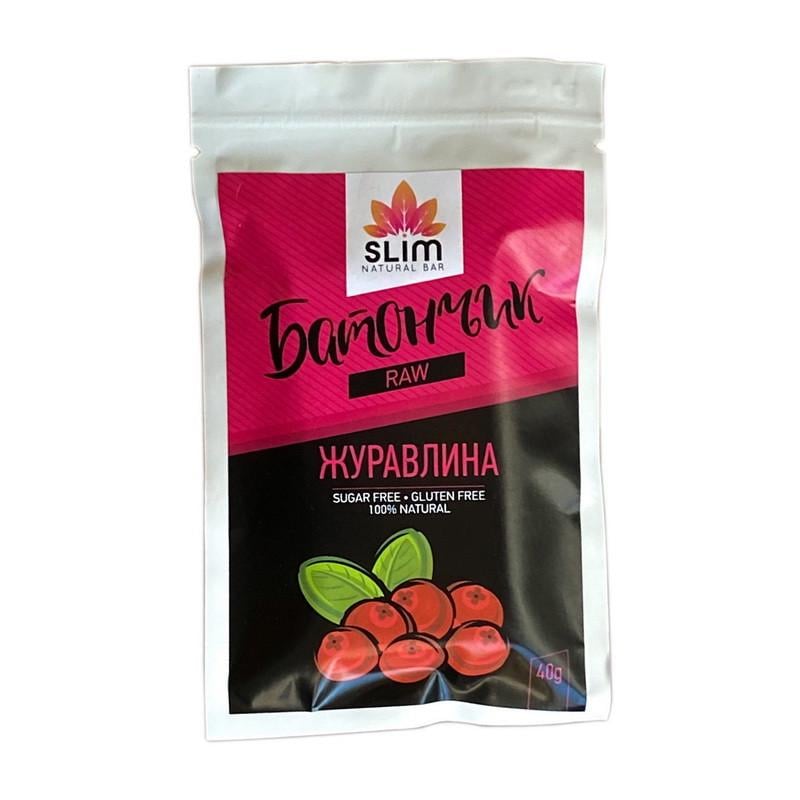 Углеводный батончик Slim Raw Bar 40 г Клюква (21738-01)
