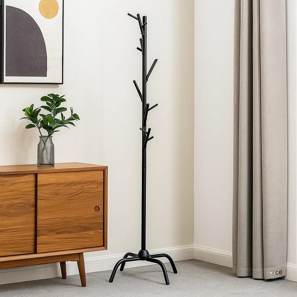 Вішалка для одягу металева 174 см Чорний