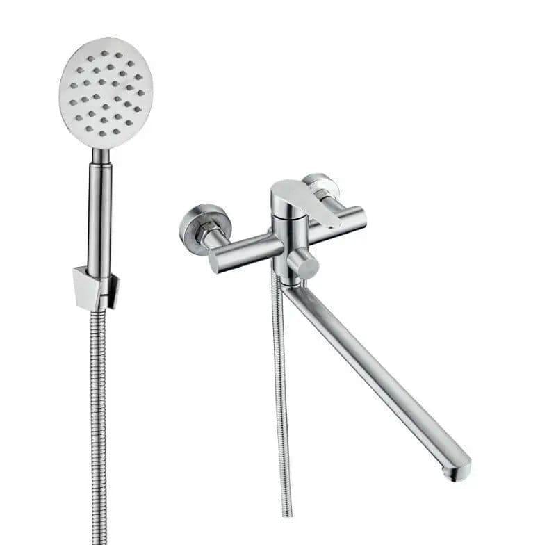 Смеситель для ванны Wezer EKO7-17 однорычажный с ручной воронкой Сатин (SQ-1055514)