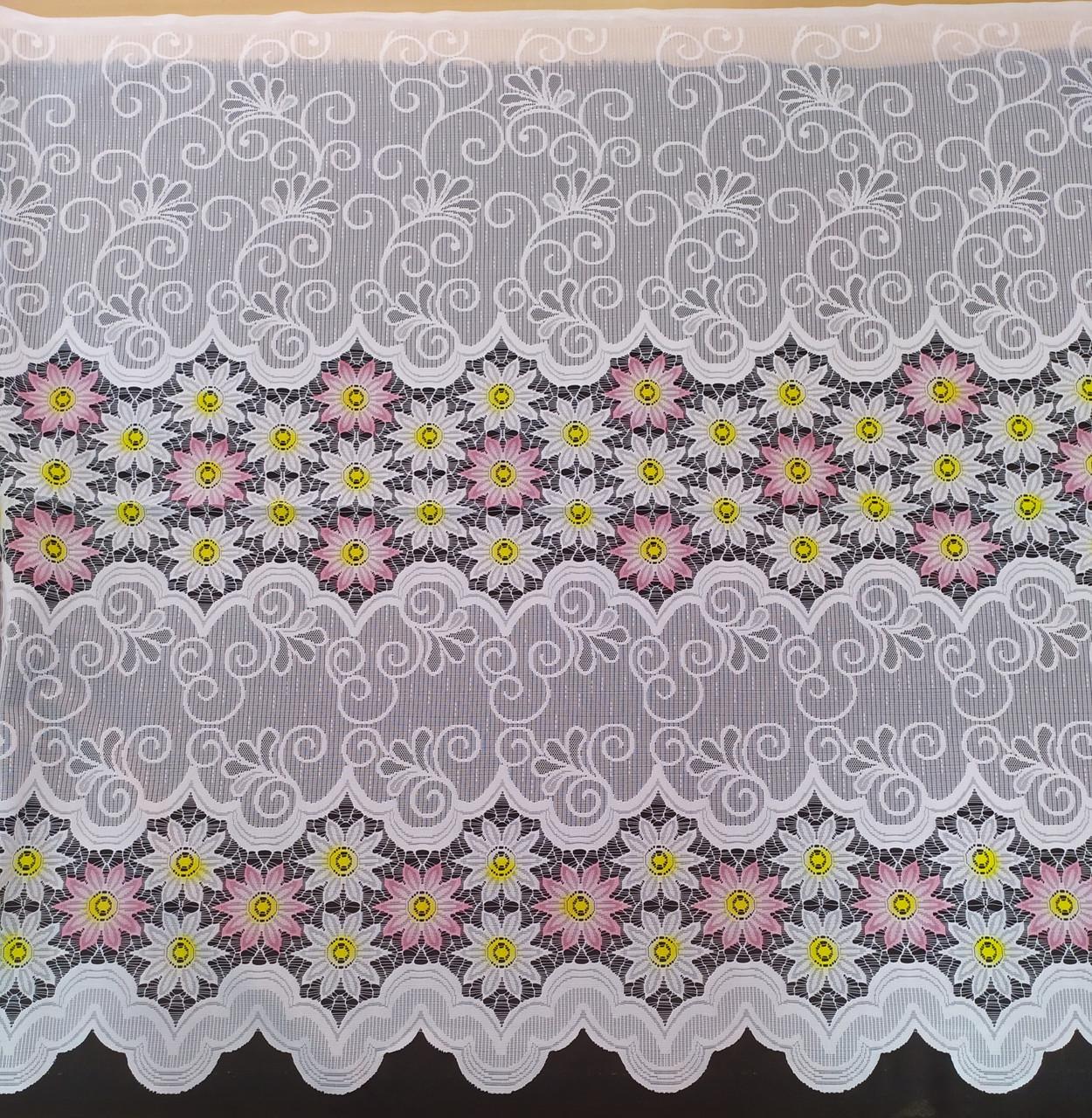 Гардина с узором 1 м Белый (116)