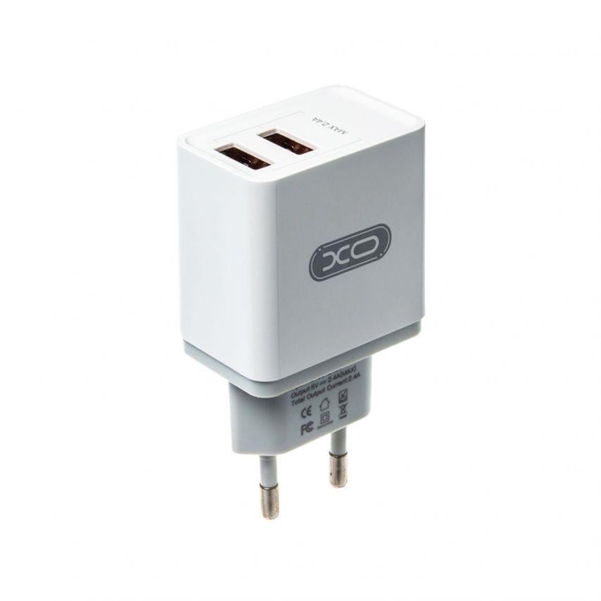 Адаптер Xo L31 2 USB/2.4A White