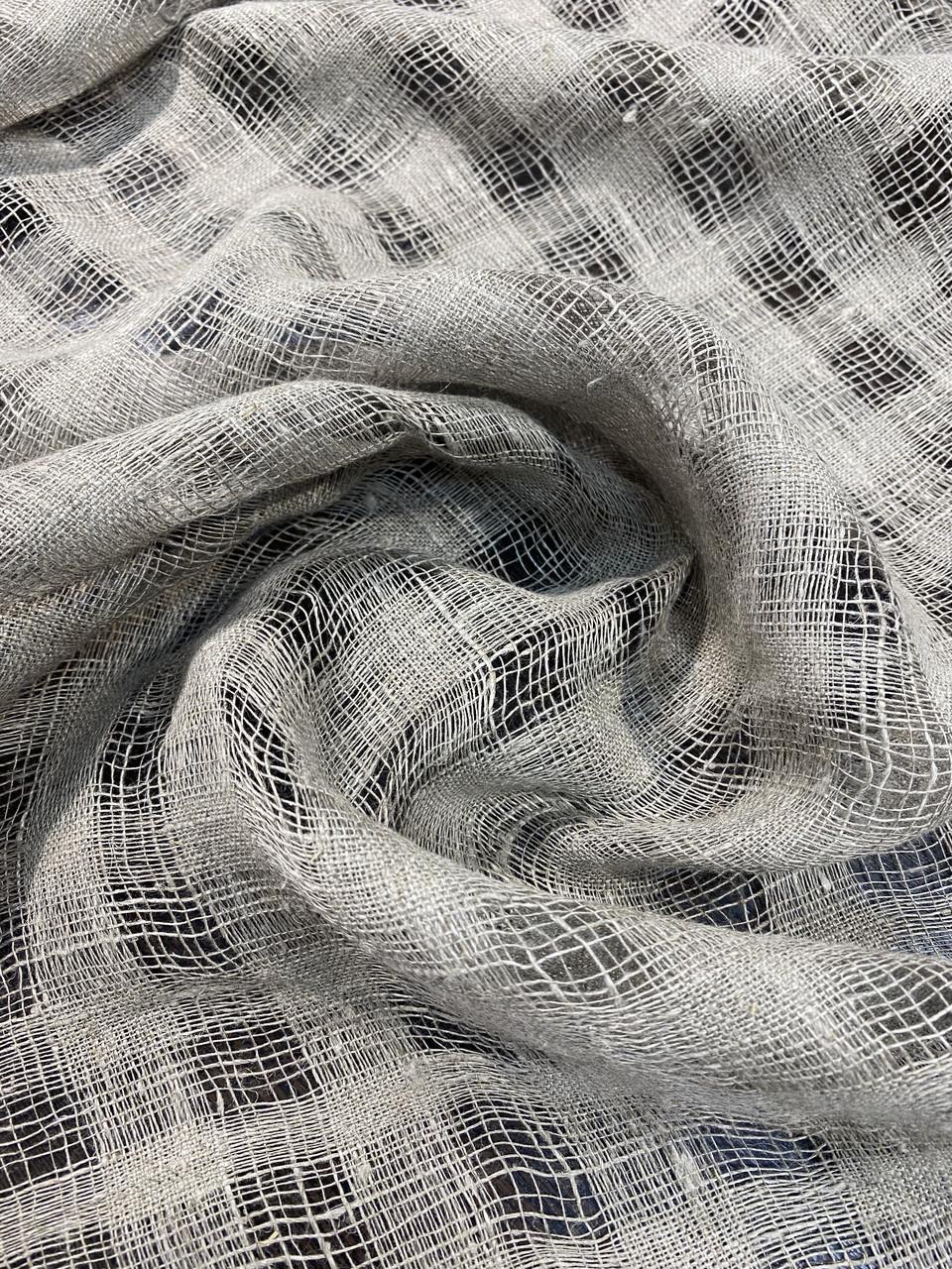 Ткань LINEN PLUS 100% лен натуральная 150 см 3/330 Серый - фото 5