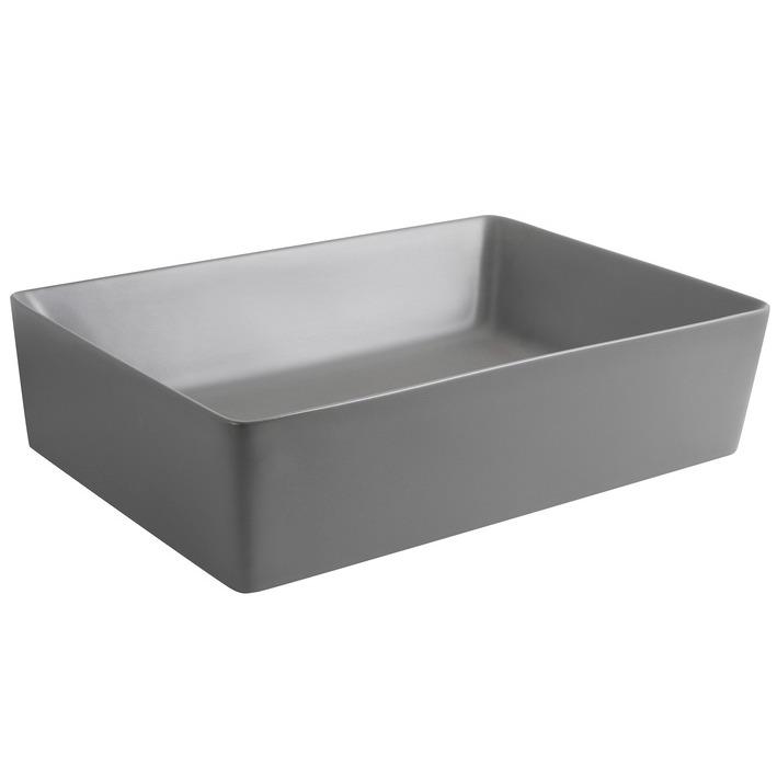 Умывальник накладной MIXXUS Quadro MP6652 550x390x145 мм Графитовый (167420)