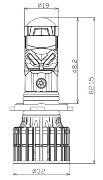 Автомобильная линза Decker LED GL-01 6K 9006 (18945) - фото 2