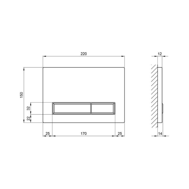 Панель змиву для унітазу Q-tap Nest QT0111M08381CRM - фото 2