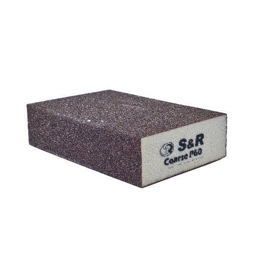 Губка шлифовальная S&R 100х70х25 мм зерно 60 (233060001)
