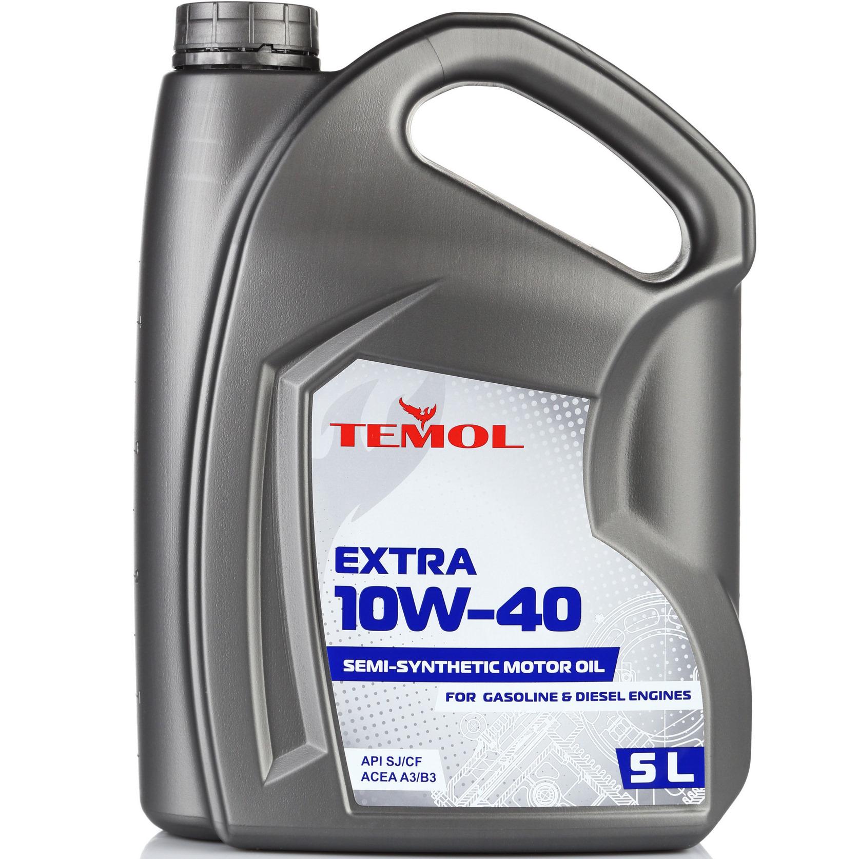 Моторное масло для бензиновых и дизельных двигателей Temol Extra 10W-40 5 л